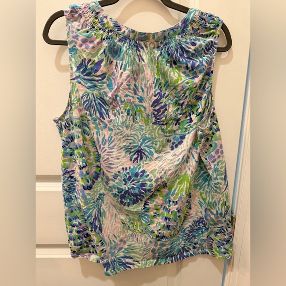 Lilly Pulitzer Vibrant Blue and Green Tank Top - Picture 3 of 5